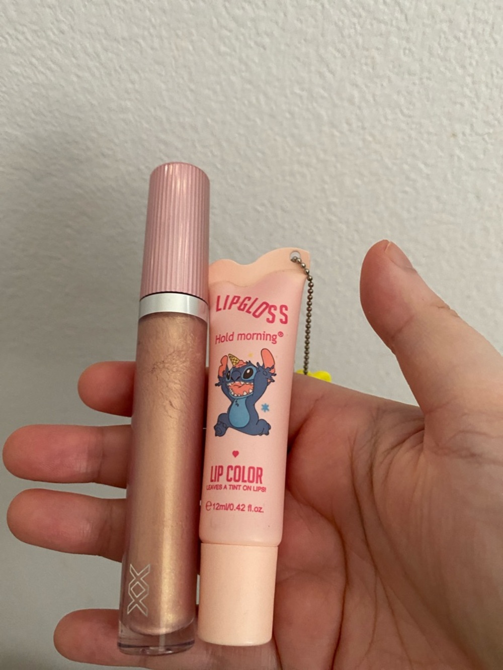 Pink Shimmery Lip Gloss & Light Pink Tint - Women Makeup